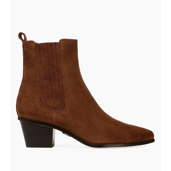 Veronica Beard Alina 50MM Suede Booties in Brown 7.5 - Picture 1 of 16